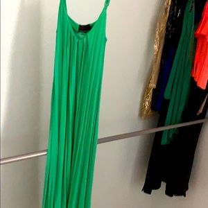 High low green dress